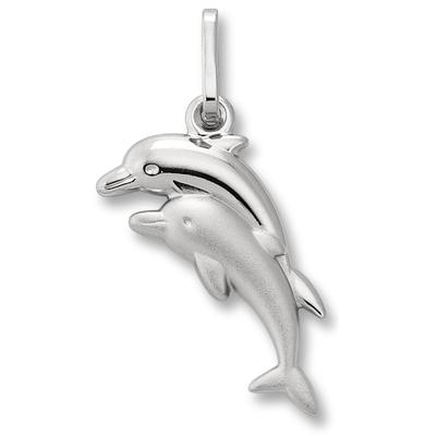 Kettenanhänger ONE ELEMENT "Delfin Anhänger aus 925 Silber Delfin Anhänger aus 925 Silber", silber, Schmuckanhänger, Mädchen, Silber 925 (Sterlingsilber), Kettenanhänger, Persönlicher Akzent – schlicht, modern, aussagekräftig