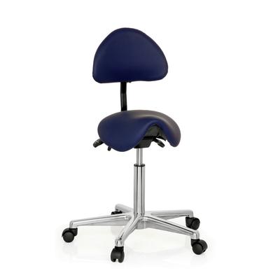 Hocker / Drehhocker / Arbeitsstuhl / Sattel TOP WORK 20 Kunstleder blau hjh OFFICE
