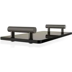 Bar Badezimmertablett dunkles Metall matte