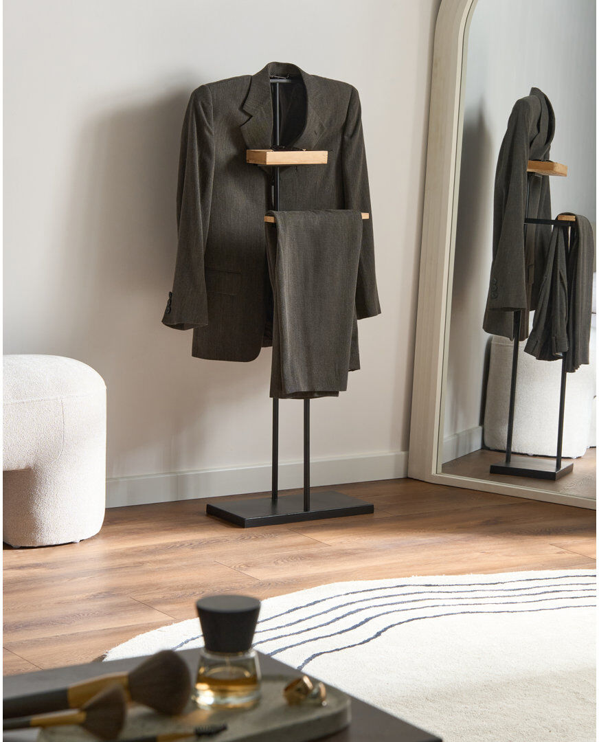 17 Stories Steel Freestanding Coat Rack Black 116cm H X 52cm W X 21cm D