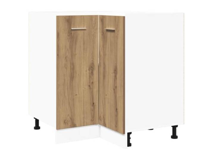 HKTMGDNG Küchenschrank Lyon Artisan-Eiche 75,5x75,5x81,5 cm Holzwerkstoff Praktischer Eckschrank für Küche und Speisekammer: Bietet strukturierten Raum für Geschirr und Kochutensilien.