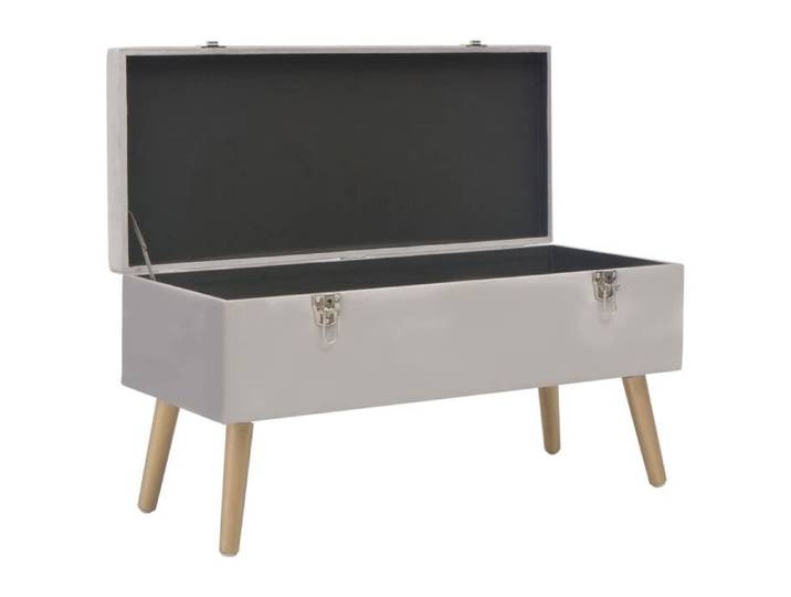 Banc de rangement - gkk - Banc d'entrée - 80 cm - Gris Velours @11215