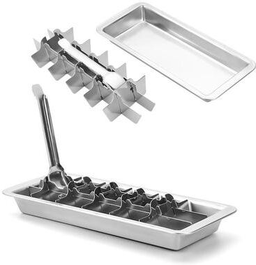 Daily Deals Depot Premium Stainless Steel Ice Cube Tray With Easy Release Lid For Whiskey, Cocktails & Cold Drinks Premium Stainless Steel Ice Cube Tray With Easy Release Lid For Whiskey, Cocktails & Cold Drinks