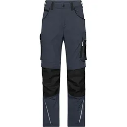 James & Nicholson Unisex Workwear Hose 'Modern Style' Strong Cargohose JN1832 carbon/black (25)
