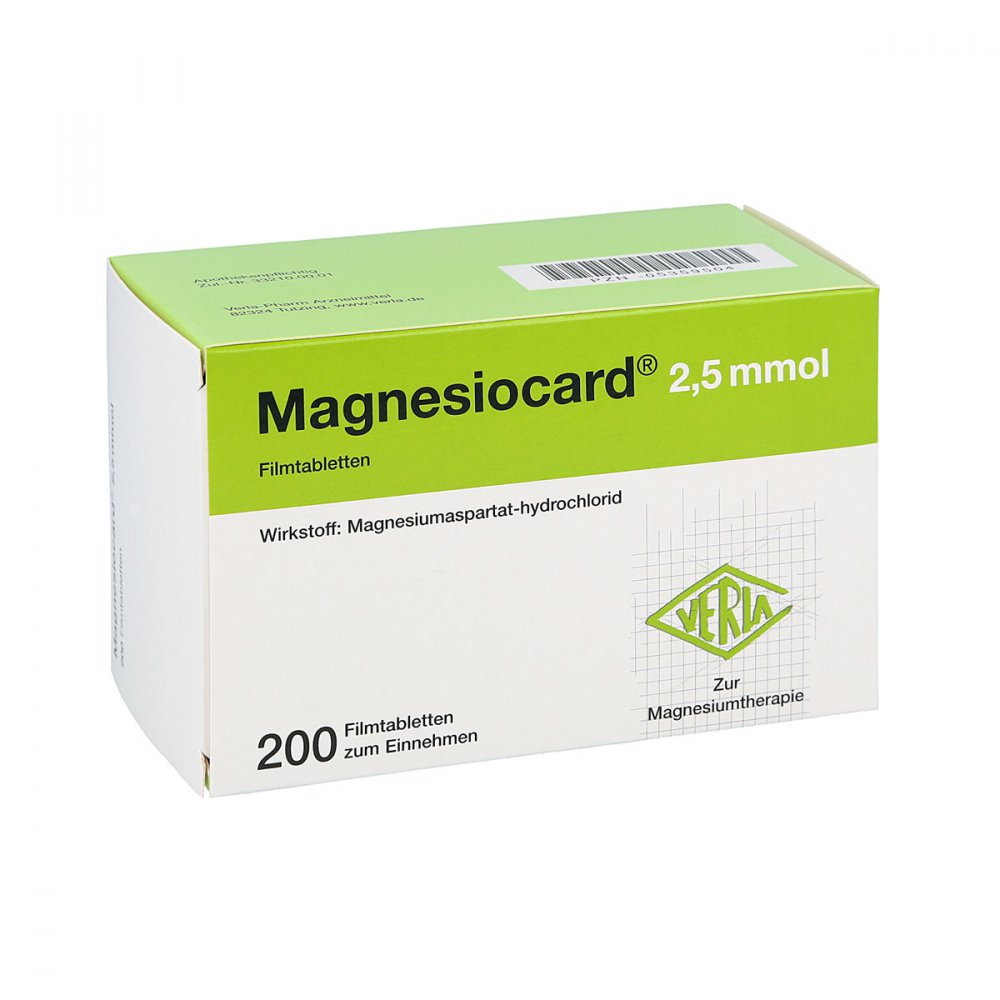 Verla-Pharm Arzneimittel GmbH & Co. KG Magnesiocard 2,5 mmol Filmtabletten 05359504