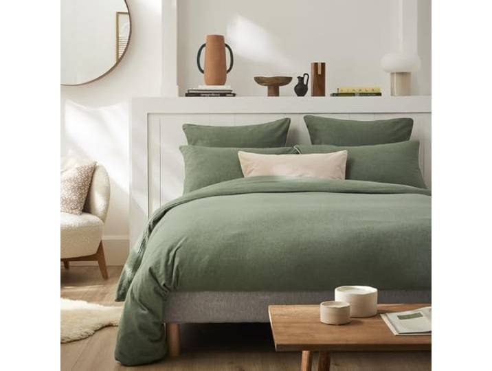 Housse de Couette\, Frisson Lichen\, 260 x 240 cm\, Essix\, Vert