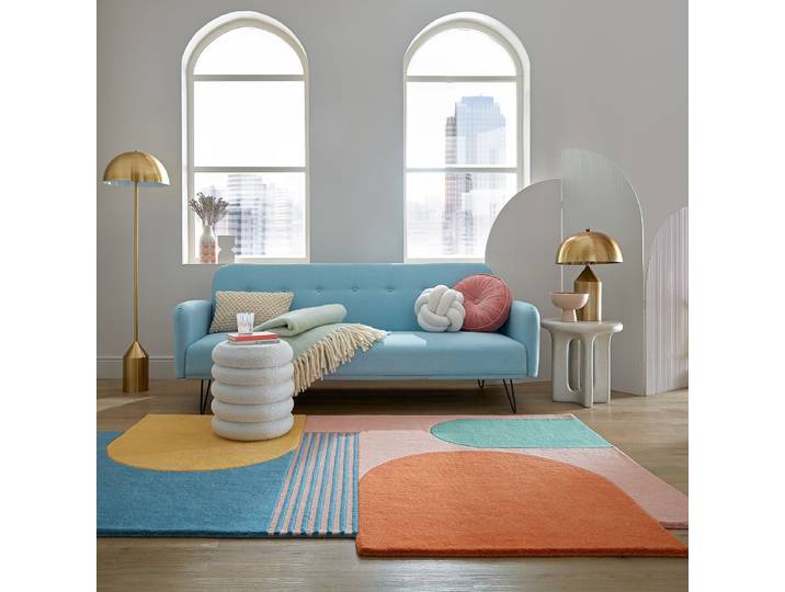 Wollteppich Lozenge Multicolor/Multicolor 120 x 180cm Wolle
