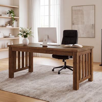 Bluebell Solid Wood 63-Inch Rustic Home Office Computer Desk
