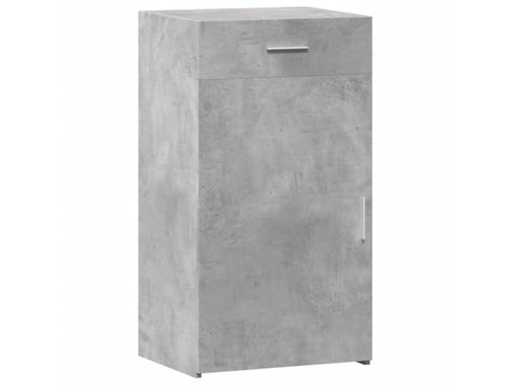HKTMGDNG Sideboard Betongrau 50x42,5x93 cm Holzwerkstoff Schrank Schlanker Mehrzweckschrank mit Schublade und Türfach für Wohnzimmer und Flur, pflegeleichte Oberfläche.