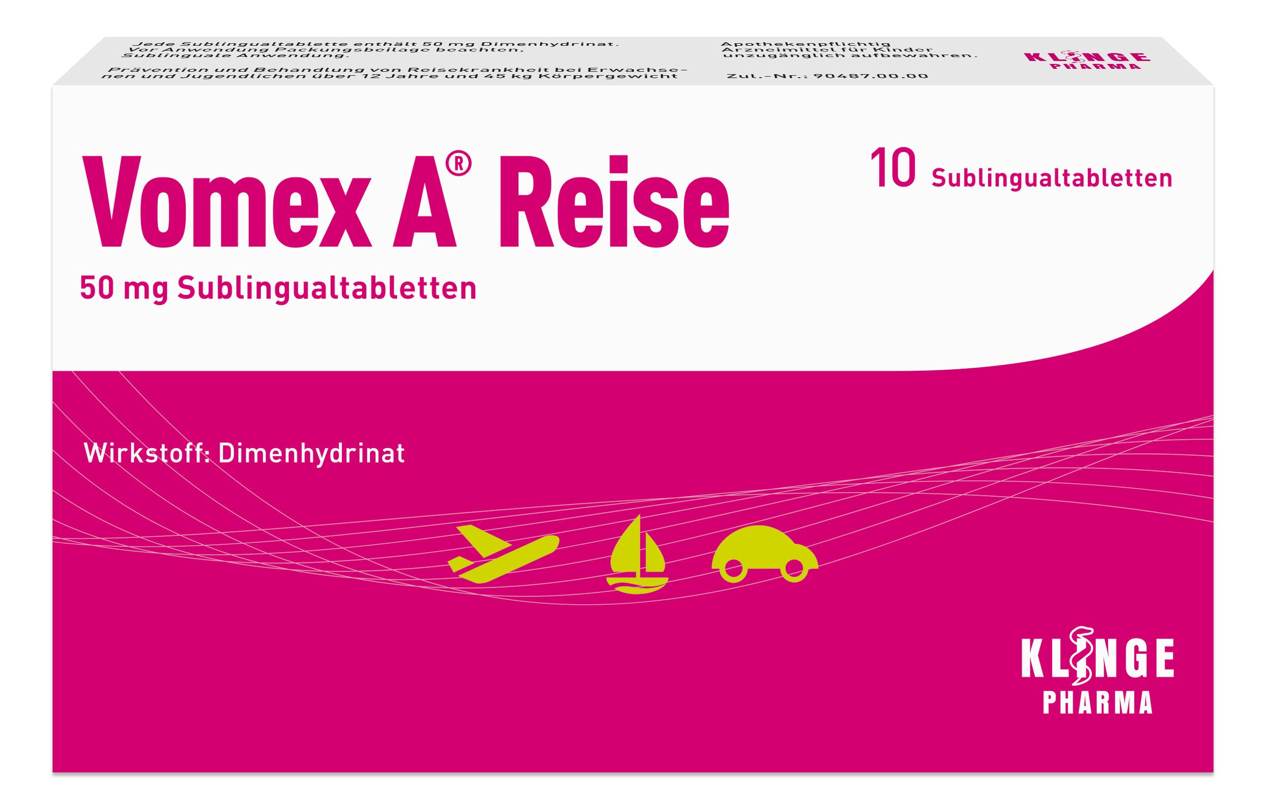Vomex A Reise 50 mg Sublingualtabletten 10 St