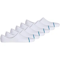 STANCE Unisex Sneakersocken 6er Pack - Icon No Show, Logo, Basic Weiß / 38-42