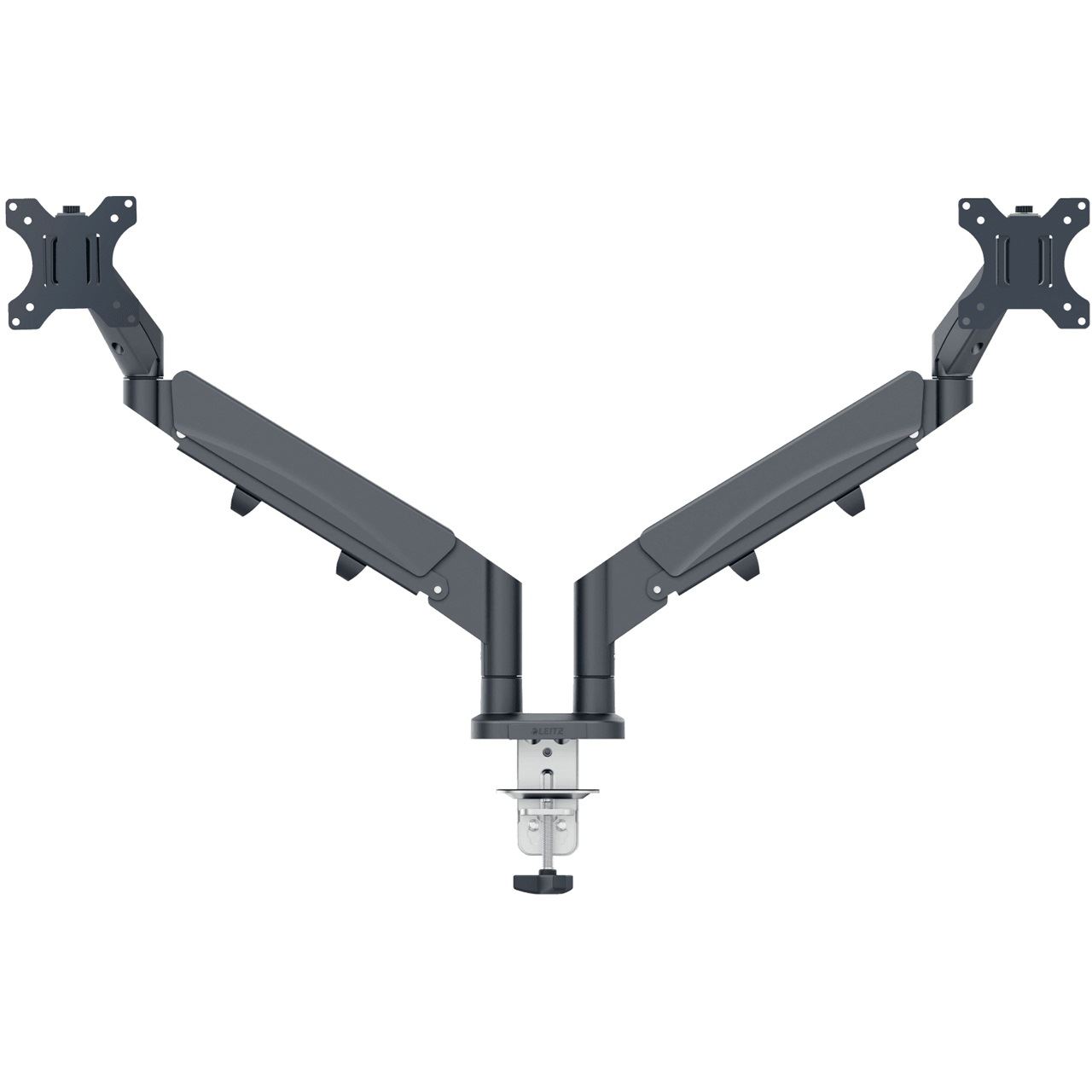 LEITZ Monitor-Halterung Ergo 65370089 dunkelgrau für 2 Monitore, Tischklemme