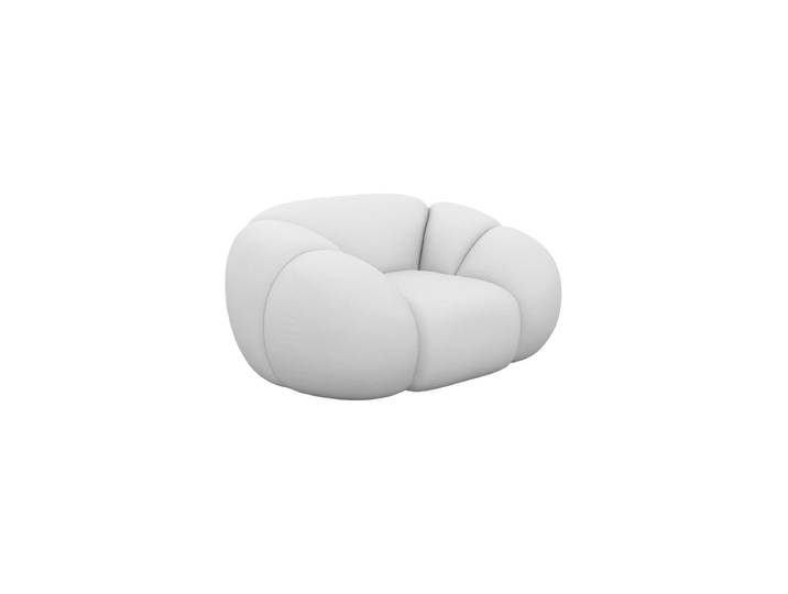 Design Echtleder Loungesessel „Azura“ Echtleder White BLOOMINGLOFT Collection