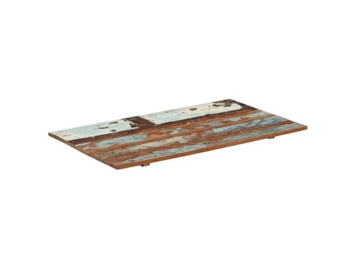 KTHLBRH Tischplatte aus Massivholz Recupero 100 x 60 cm Rustikal, tropisch, 15-16 mm Dicke, mit Halterungen, lackiert