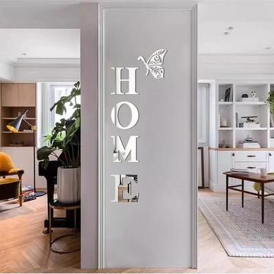 Fusion Finds HOME 3D Mirror Wall Sticker Acrylic Mirror Wall Decor For Entryway & Living Room HOME 3D Mirror Wall Sticker Acrylic Mirror Wall Decor For Entryway & Living Room