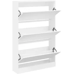 vidaXL Schuhschrank Weiß 80x21x125,5 cm Holzwerkstoff