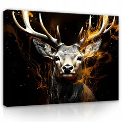 LEINWANDBILD Abstrakt Hirsche 100x70