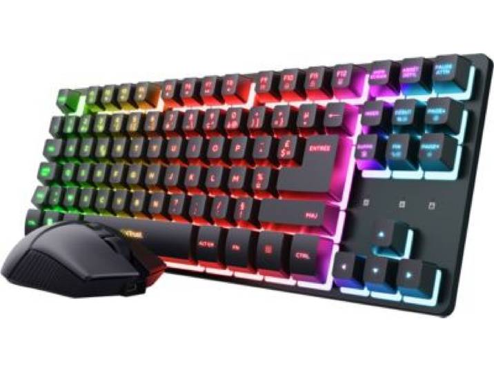 Trust - Pack Clavier Et Souris Gamer Combo Tkl Thado Rgb