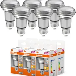 6er Set OSRAM E27 LED Strahler STAR R63 36° 2.6W wie 40W 2700K warmweißes Beleuchtung