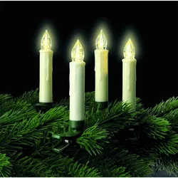 Christbaumkerzen 20 LED mit Fernbedienung mit Timer Höhe 10cm