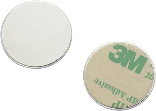 TRU Components N35-2502 1563971 Magnet-Pad N35-2502 Silber (Ø) 25mm