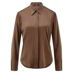 Bluse Seide Fadenmeister Berlin braun, 48
