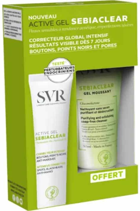 SVR Sebiaclear Active 40ml + Gel Moussant 55ml