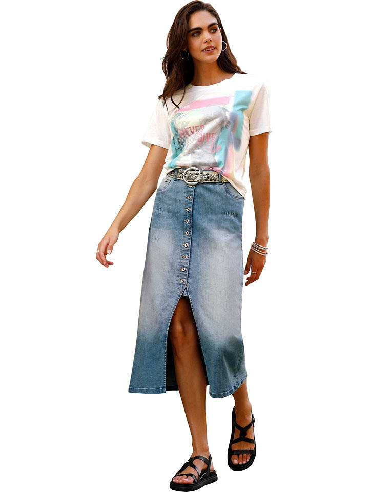 Heine Shirt in Weiß - 38