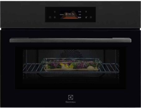 Electrolux KVLBE28GT, forno compatto da incasso con microonde, nero opaco