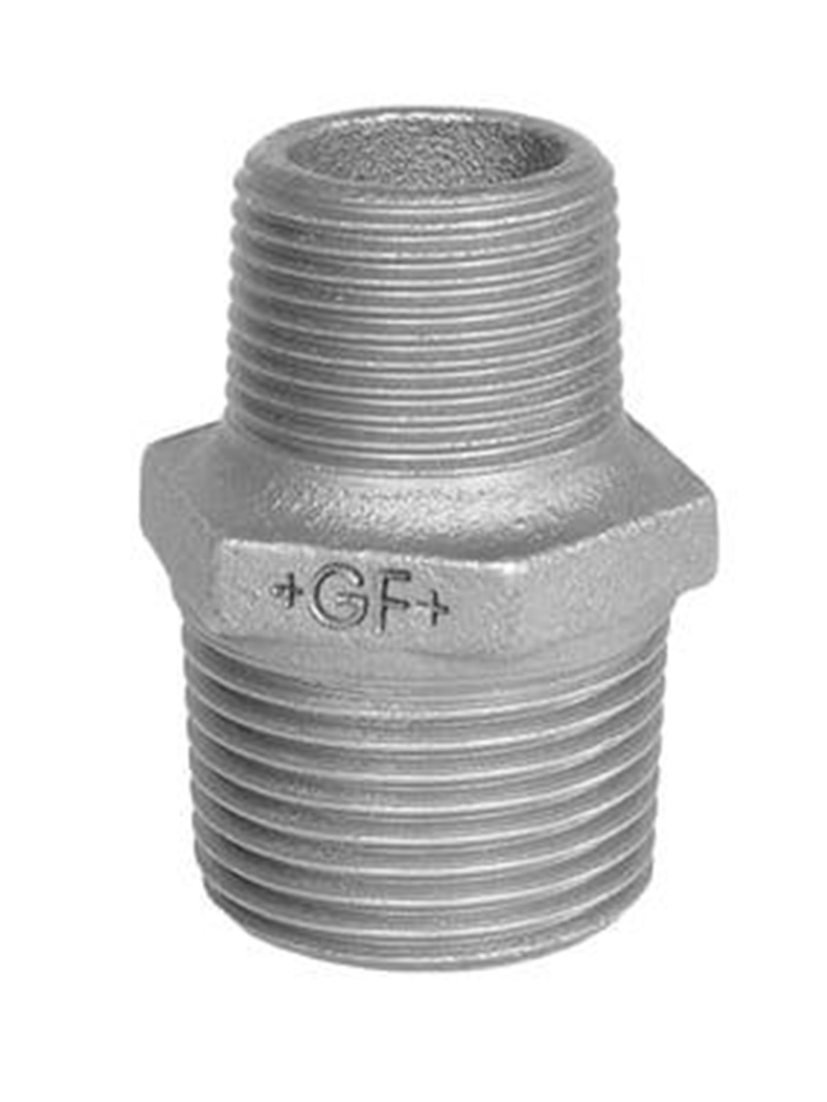 +GF+ Hexagon nipple black reducing 2 x 1