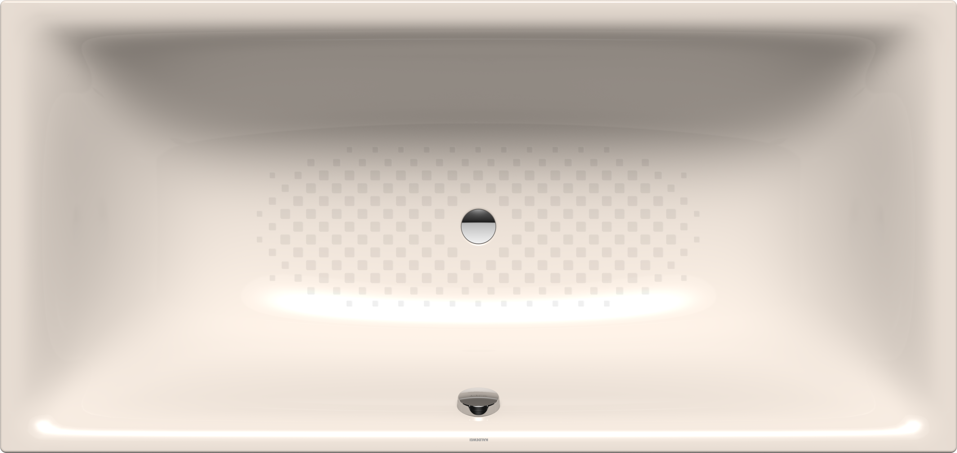 Kaldewei Silenio bain 267834013231 190x90cm, effet perle antidérapant complet, pergamon