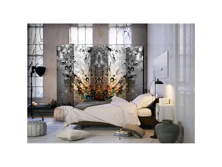 Paravent Enchanted Morning Dew Fleece Multicolor 225 x 172 x 3cm 5-teilig