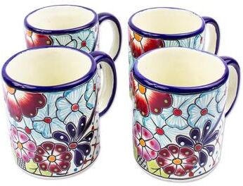 Novica Handmade Colors Of Mexico Ceramic Mugs (Set Of 4)