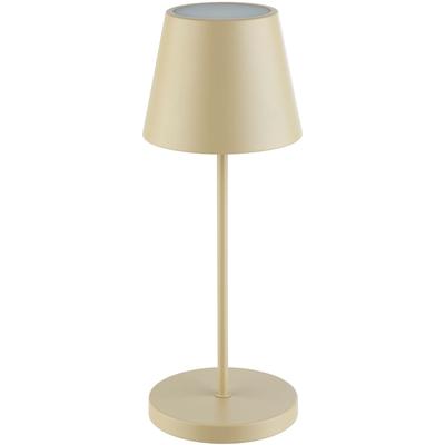 APS LED Tischleuchte "MERLE" Kabellose USB-C Tischleuchte", beige (sand), 1, Ø 11cm H: 30,5cm, 1 Stk., Leuchten, Spritzwasssergeschützt IP 54, inkl. Dockinstation und Fernbedienung, LED Tischleuchte