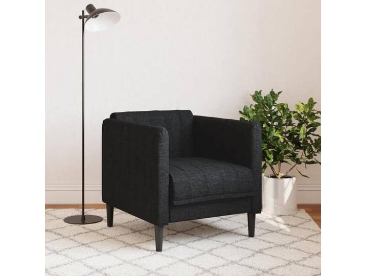 Canapé-chaise JILI CHIC Fauteuil Simple - Pour 1 PERSONNE - noir tissu 69x76.5x74.5 cm JJ13