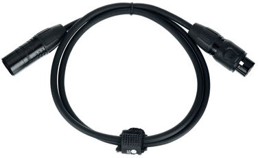 Stairville PDC3BK IP65 DMX Cable 1m 3pin Schwarz