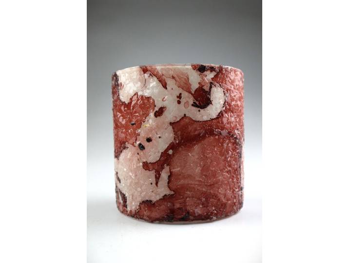 Windlicht AM DESIGN aus Glas , rot, B:10cm H:11cm, Glas, Kerzenhalter, Windlicht, 3er Set, BxH: 10x11 cm