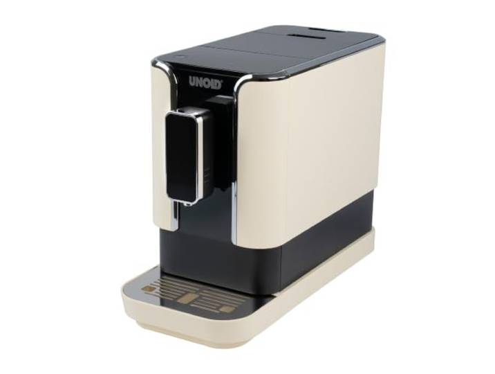 Unold Kaffeevollautomat Luca - creme - 19 Bar Profi-Druck auf 18 cm Breite Barista-Genuss auf Knopfdruck! 1.2 L Tank, 5 Mahlgrade & Vorbrühfunktion - Kaffeemaschine mit programmierbarer Favoritentast