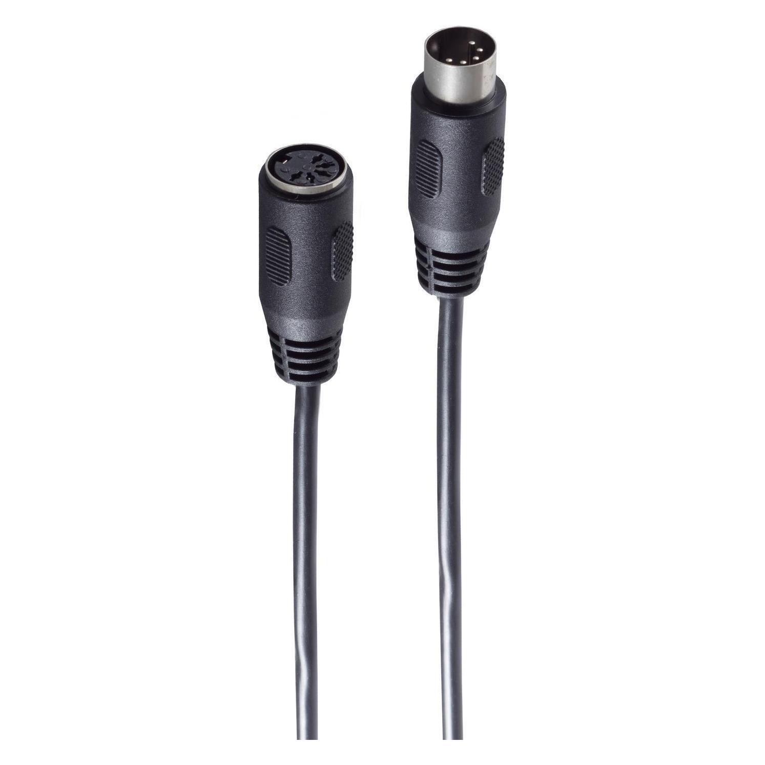Shiverpeaks -BASIC-S--Diodenkabel-DIN Verlängerung-Diodenstecker 5-pol. auf Diodenbuchse 5-pol. 2,5m (2.50 m) (BS10104)