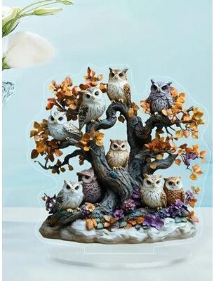 Uplifted Finds Owl Family Ornament Anime Themed Collectible Home And Office Decoration k