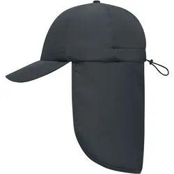 Basecap UV-Schutz "MB6243" mit Nackenschutz - carbon