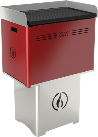 Linea VZ QBY - Tragbarer Pelletgrill mit Pyrolyse-Technologie - rot