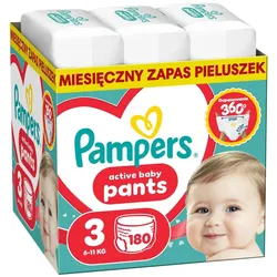 Pampers Pants Size 3 180 Pieces Comfortable And Convenient Diapers For Your Baby (Gr. 3, 180 Stk.)
