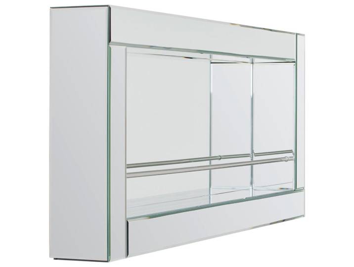 Xora Weinregal, Silberfarben, Glas, 120x52x14 cm, Beleuchtung, Barzubehör & Weinzubehör, Weinregale