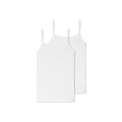 Unterhemd SCHIESSER "Unterhemd 2er Pack", Damen, Gr. M, N-Gr, weiß, Obermaterial: 95% Baumwolle CO. 5% Elasthan EL., Unterhemden Unterhemd