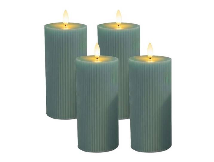 Relaxdays LED Kerzen 4er Set 18 cm