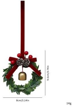 Uplift Treasures Mini 1 12 Dollhouse Christmas Wreath And Garland Decoration a