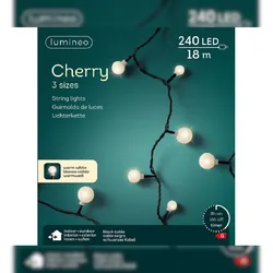 Lumineo LED Cherrybeleuchtung Outdoor L.1800cm240Lschwarz/warmes weiss