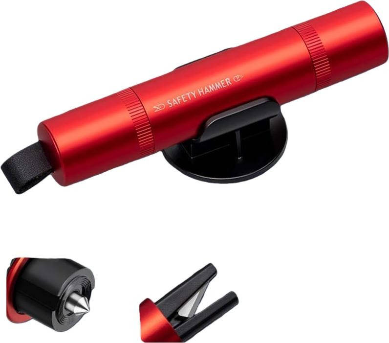 INF Auto Ruitbreker met Gordelsnijder - Nooduitgangstool Rood