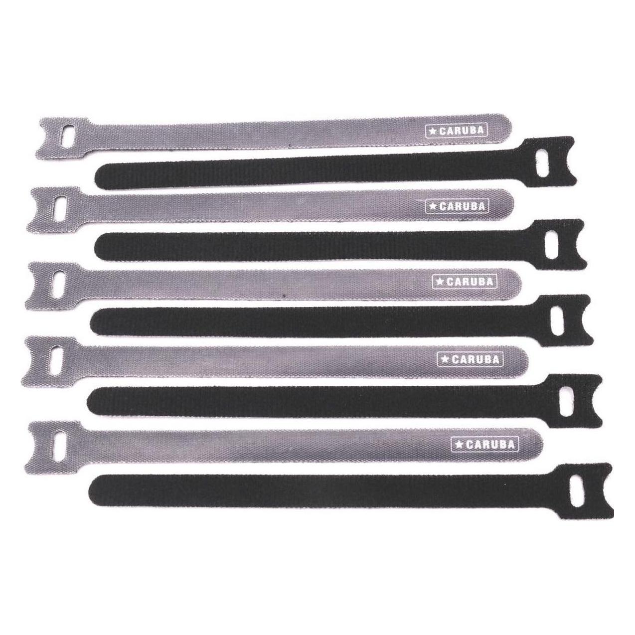 Caruba Fast Fixer S Pro 1 Schwarz (10 Stück) (Klettkabelbinder, 200 mm, 10 Stk.) (22736030)